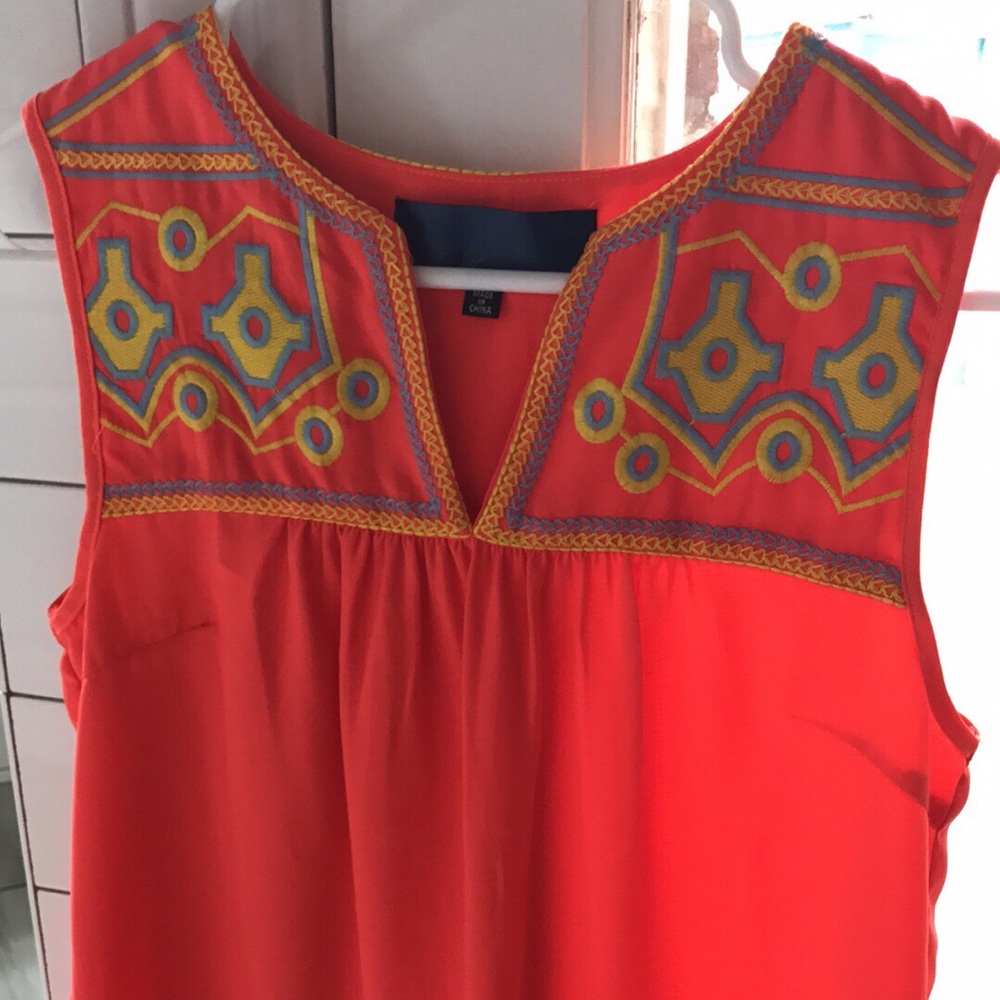 Francesca's Blue Rain Embroidered Top. size small